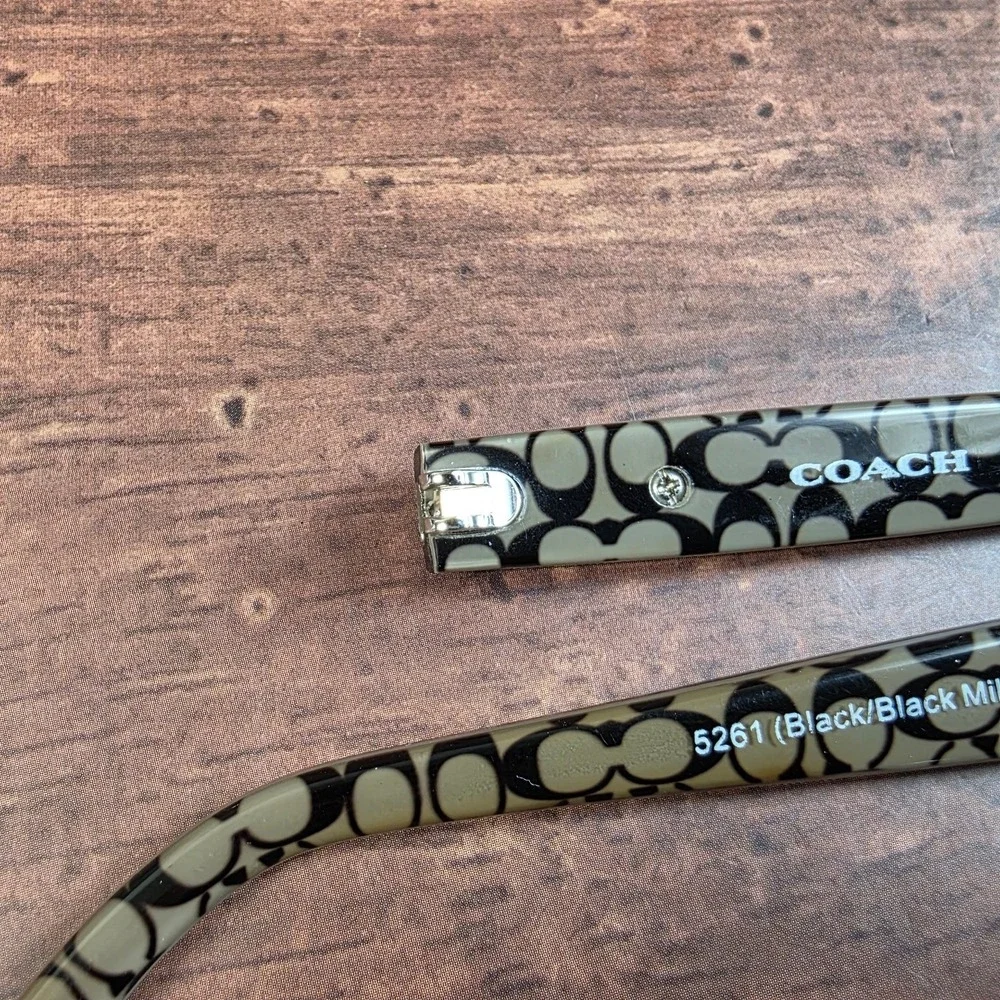 Coach HC 6065‎ 5261 Replacement Temple Arms Black Military Signature C 135mm
